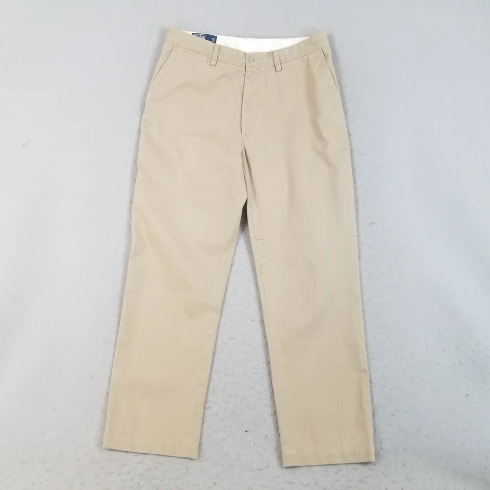 Polo Ralph Lauren Pants Mens 35x32 Khaki Prospect Pant Vintage 90s Cotton Chinos